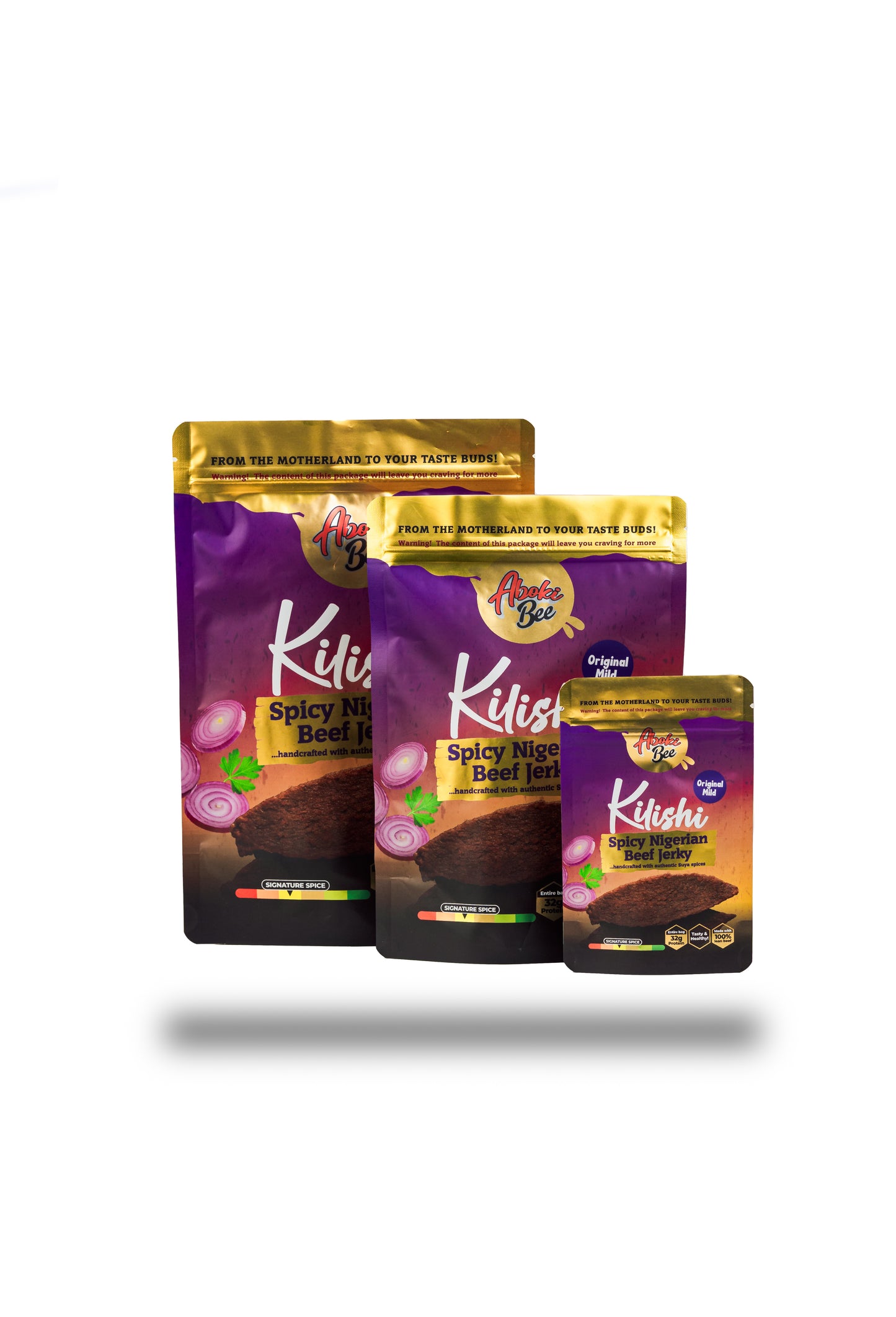 Small Size : Aboki Bee Kilishi - "Original Mild" Nigerian Beef Jerky 2.7 oz
