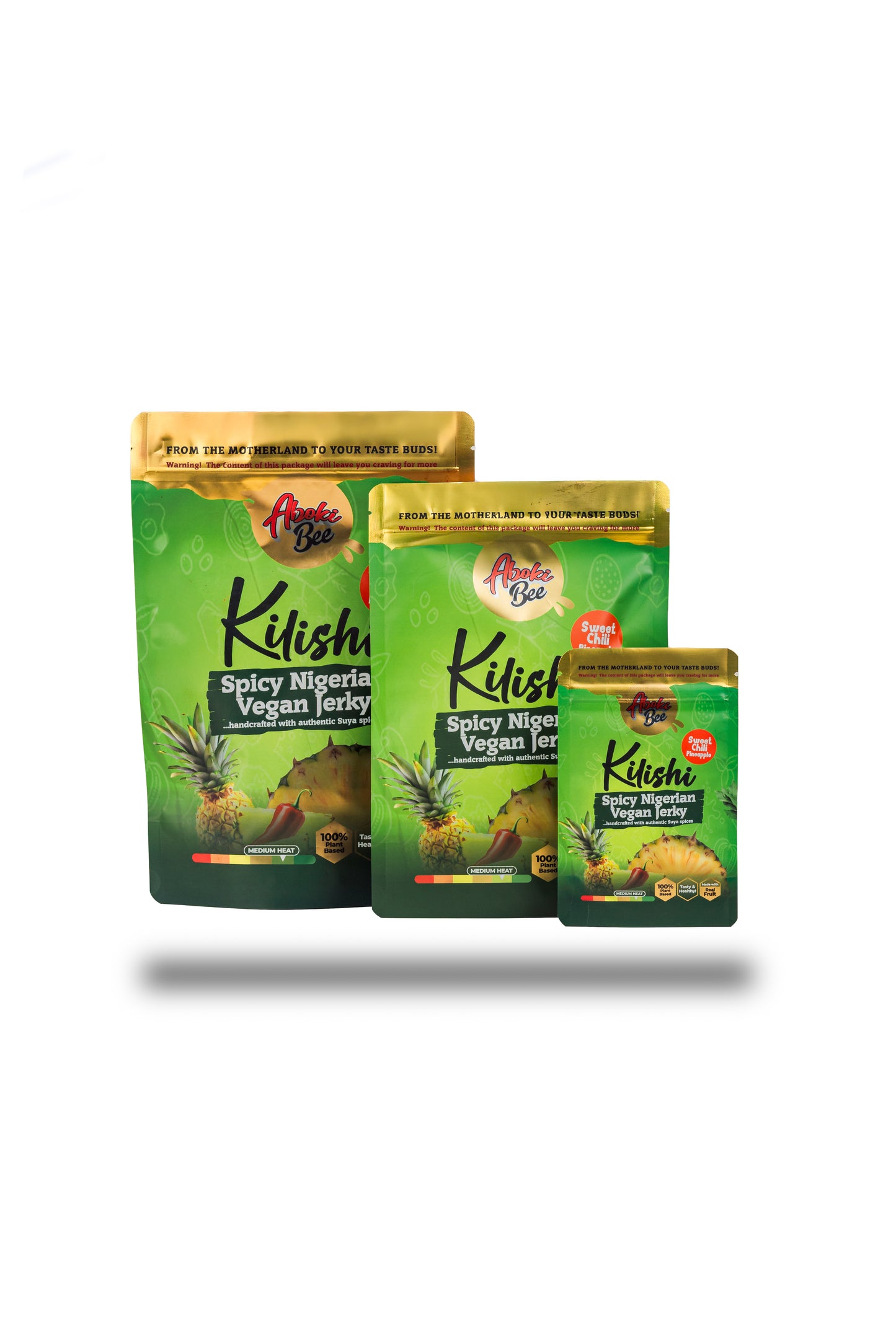 Small Size : Aboki Bee Kilishi - "Sweet Chilli Pineapples" Nigerian Vegan Jerky 2.7 oz