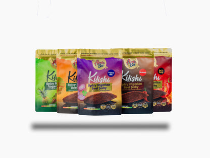 Variety Bundle- AbokiBee Kilishi flavors (5 Bags)