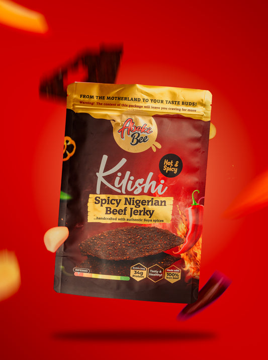 Small Size: Aboki Bee Kilishi -"Hot&Spicy" Nigerian Beef Jerky 2.7oz