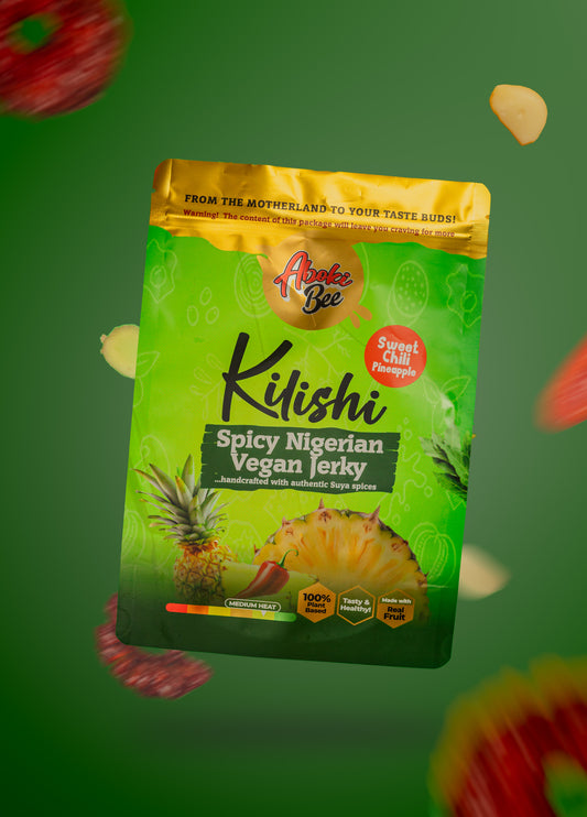 Small Size : Aboki Bee Kilishi - "Sweet Chilli Pineapples" Nigerian Vegan Jerky 2.7 oz