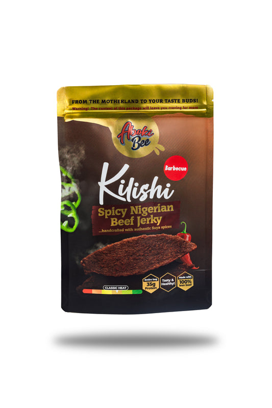 Small Size: AbokiBee Kilishi -"Spicy Barbecue" Nigerian Beef Jerky 2.7oz