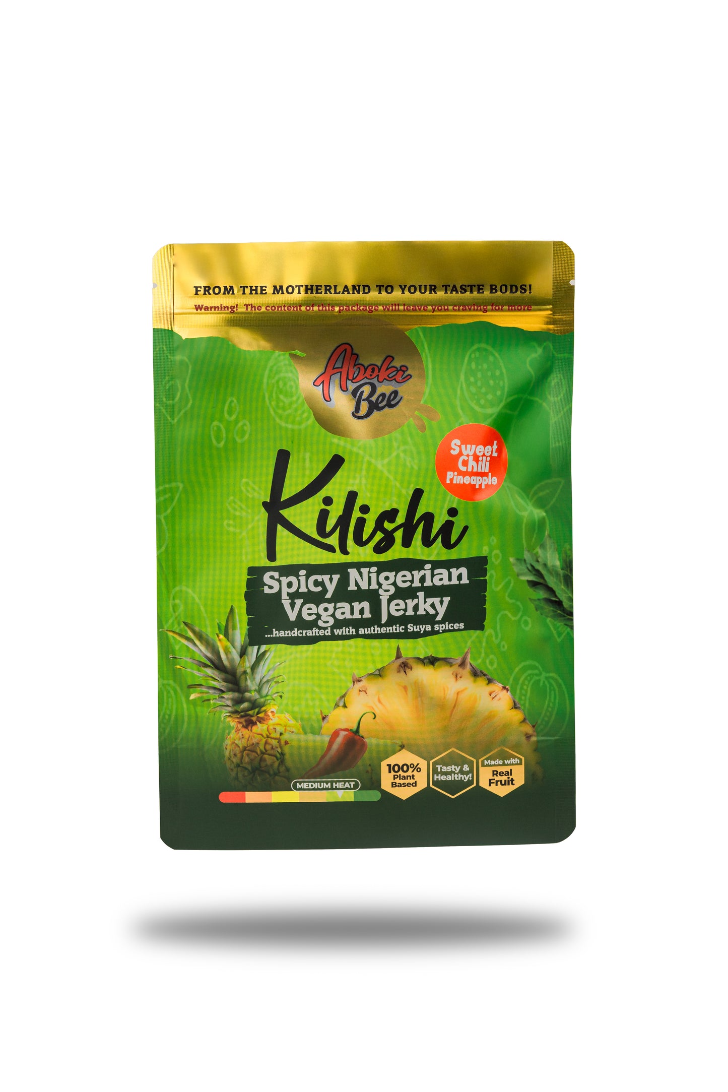Small Size : Aboki Bee Kilishi - "Sweet Chilli Pineapples" Nigerian Vegan Jerky 2.7 oz