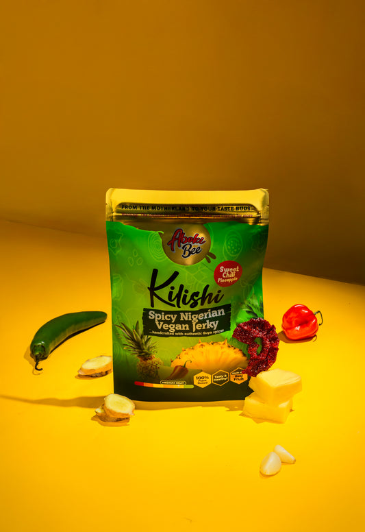 Large size: Aboki Bee Kilishi - "sweet pineapple chilli" Nigerian Vegan Jerky 6oz