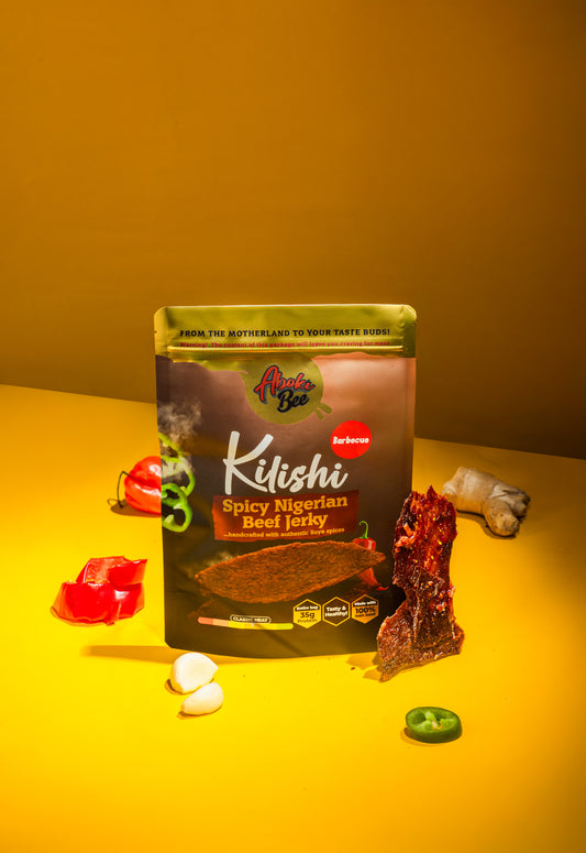 Large: AbokiBee Kilishi -"Spicy Barbecue" Nigerian Beef Jerky 6.0oz
